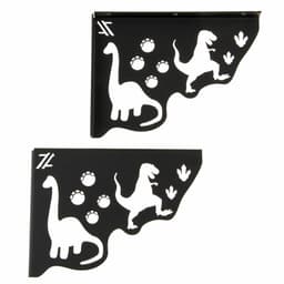 Mão Francesa Preta Aço Decorativa 20cm Dinossauros Menino pa