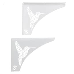 Mão Francesa Suporte Prateleira 20cm Beija Flor Aço Branco P