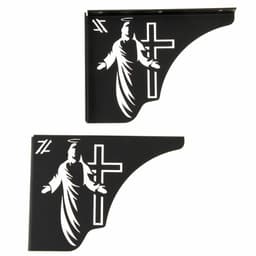 Mãos Francesas Pretas Decorativas 20cm Jesus Cristo Cruz em