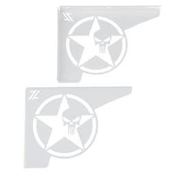Par Mãos Francesas Brancas Ornamentadas 20cm 4x4 Estrela Cav
