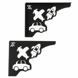 Par Mãos Francesas Decorativas 20cm Foguete Carro e Avião Pr