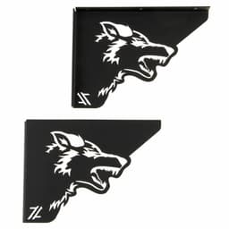 Par Mãos Francesas Ornamentada Lobo Preto Aço 20cm Industria