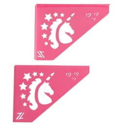 Par Mãos Francesas Ornamentadas Menina Unicórnio Rosa 20cm A
