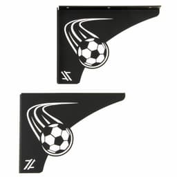Par Mãos Francesas Pretas Decorativas 20cm Futebol Bola Rápi