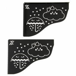 Par Mãos Francesas Pretas Decorativas Aço 20cm Chuva de Benç