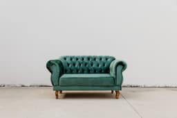 Sofá Dois Lugares Chesterfield Elizabeth - Veludo Verde