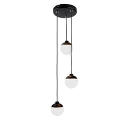 Pendente Mini Triplo Globo Small Preto 5w 4000k Spotline